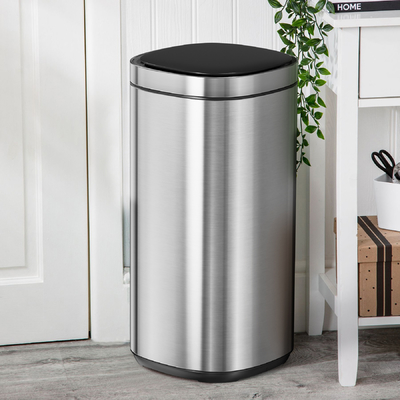 Buy Touchless Intelligent Smart Sensor Bin Trash Can Stainless Steel Sustainable Household online manufacture