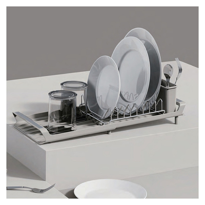 Buy Non Folding Adjustable Metal Wire Kitchen Dish Rack For Sustainable Utensils Storage online manufacture