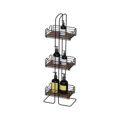 Buy Standing Bathroom Organizer Multi-function Iron Wire Rack Stainless Steel Shower Caddy online manufacture