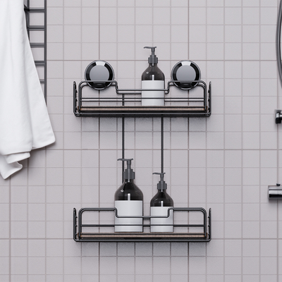 Buy Stainless Steel Shower Caddy No Drilling Wall Mounted Organizer for Bathroom Essentials online manufacture