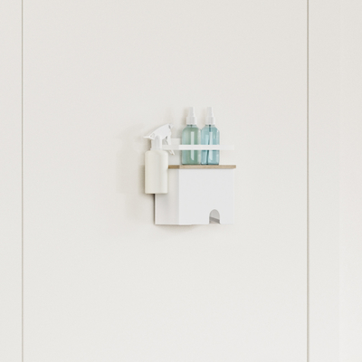 Buy Carbon Steel Household Lotion Bottle Organizer Wall Mounted Magnetic Mask Rack online manufacture