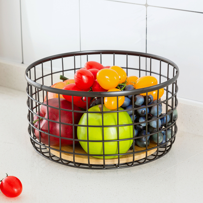 Buy Modern Design Kitchen Organizer Iron Wire Basket For Storing Sundries Countertop online manufacture