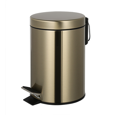 Buy Structure Foot Pedal Trash Bin Household Round Metal Stainless Steel 3L 5L 12L 20L 30L online manufacture