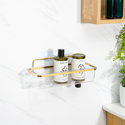 Buy Non-folding Rack Suction Cup PS Box Shower Caddy for Bathroom Storage and Organization online manufacture