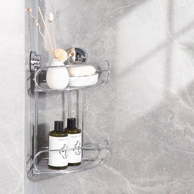 Buy Stainless Steel Bathroom Shower Caddy 2 Tiers Wall Mounted No Drilling Customizable online manufacture