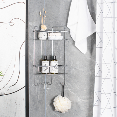 Buy Effortless 2 Tiers Iron Wire Hanging Shower Organizer No Drilling Required online manufacture