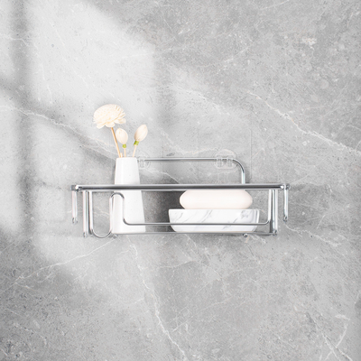 Buy Stainless Steel Wall Mounted Bathroom Wall Shelf No Drilling 28.2*11.5*10.6cm online manufacture