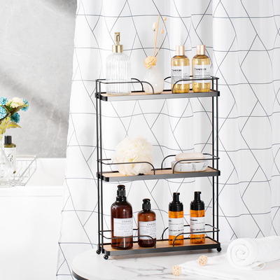 Buy Wall Mounted 3 Tiers Metal Bathroom Caddy Organizer Shelf OEM ODM online manufacture