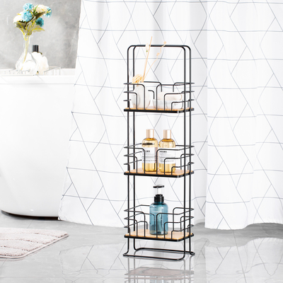 Buy Standing Type Modern Bathroom Shower Caddy 3 Tiers Metal Wire Shelf Organizer online manufacture