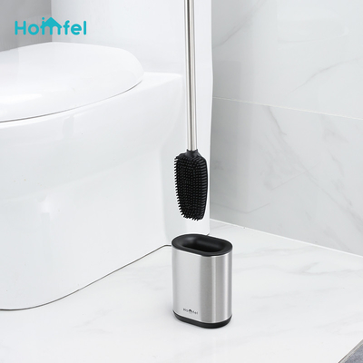 Buy Powder Coating TPR Toilet Cleaning Brush With Holder Freestanding Custom Logo online manufacture