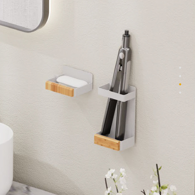 Buy No Drilling Bathroom Shower Rack With Soap Dish Chrome Finish 100*79*50mm Size online manufacture