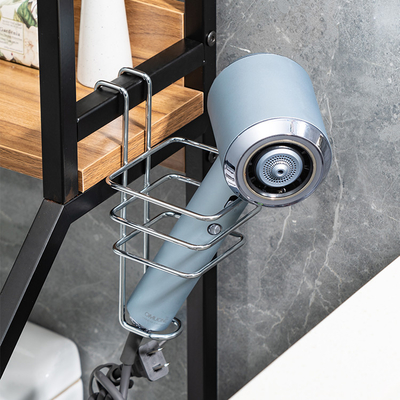 Buy Stainless Steel Wall Mounted Bathroom Organizer with Suction Cup and Iron Wire Rack online manufacture
