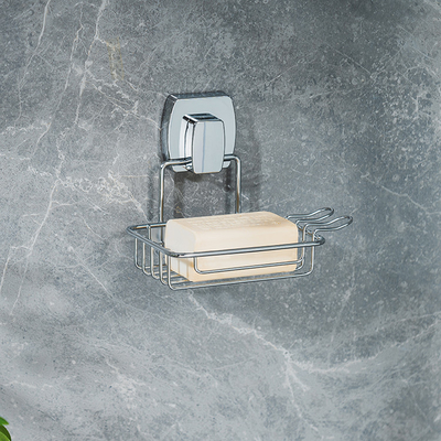 Buy Practical Bathroom Organizer for Sundries Iron Wire Rack and Stainless Steel Soap Dish online manufacture
