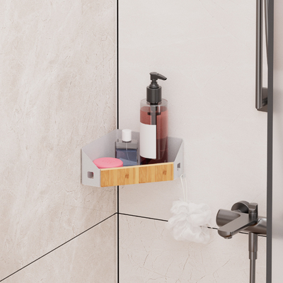 Buy Single Tier Household Bathroom Caddy Organizer , Corner Shower Storage Rack online manufacture