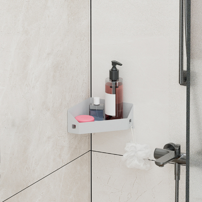 Buy Wall Mounted Bathroom Corner Rack Household Shower Caddy Storage Modern online manufacture