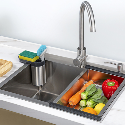 Buy Multifunction Sink Caddy Organizer , Self Draining Kitchen Sink Tidy With Suction online manufacture
