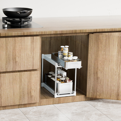 Buy Efficiently Organize With Under Sink Organizer Standing Storage Rack online manufacture