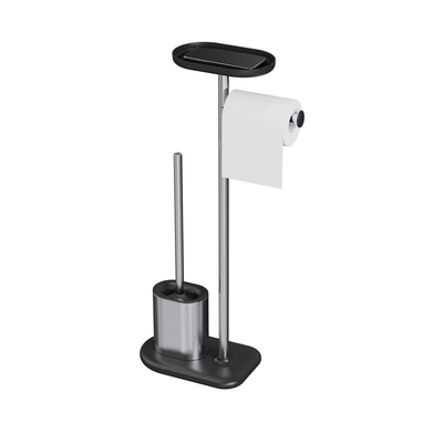 Buy Household Stainless Steel Bathroom TPR Toilet Brush Holder Set Durable Toilet Brush Tissue Holder online manufacture