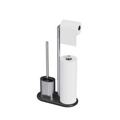 Buy Standing Compact Bathroom Paper Holder Durable TPR Toilet Brush Tissue Holder SET online manufacture