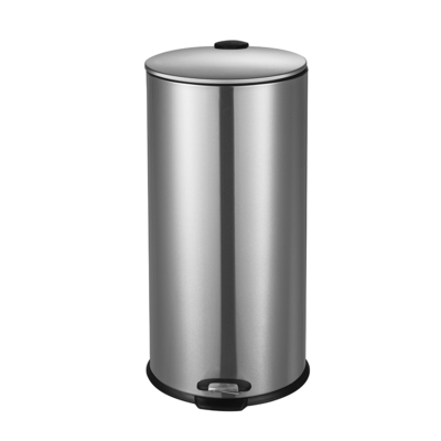 Buy Home Office 30L Household Soft Close Round Armor Pedal Trash Bin With Thin Lid For Bathroom Waste Bins Trash Can online manufacture