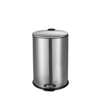 Buy 3L 5L 8L 12L 20L 30L Household Soft Close Round Armor Pedal Trash Bin With Thin Lid For Bathroom Waste Bins Trash Can online manufacture