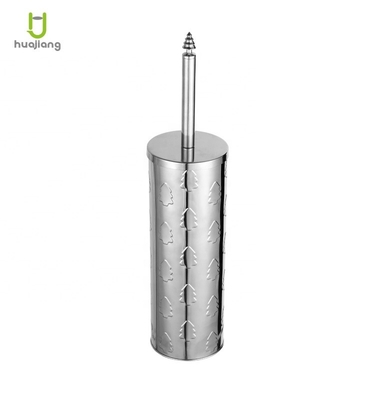 Buy Modern Stainless Steel Toilet Brush and Holder Dia.9.5*38cm Mirror Finish Bathroom Toilet Bowl Brush Holder for Christmas online manufacture