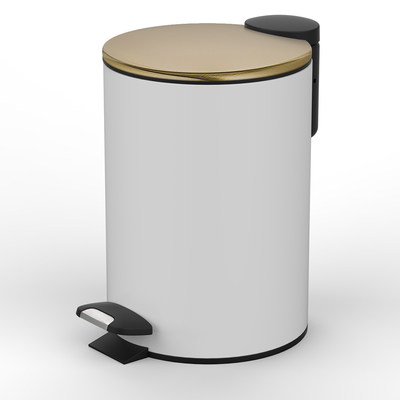Buy 3L/5L/8L/12L/20L/30L Stainless Steel Round Trash Bin with Foot Pedal and Rolling Cover Sustainable Waste Disposal Solution online manufacture