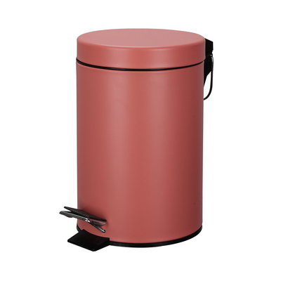Buy 3L/5L/8L/12L/20L/30L SS Round Trash Bin Stainless Steel Rolling Cover Foot Pedal Bin Ideal for Home Office or Commercial online manufacture