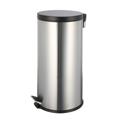 Buy Rolling Cover Foot Pedal Structure Stainless Steel Trash Bin 3L/5L/8L/12L/20L/30L SS Round Can for Easy Waste Management online manufacture