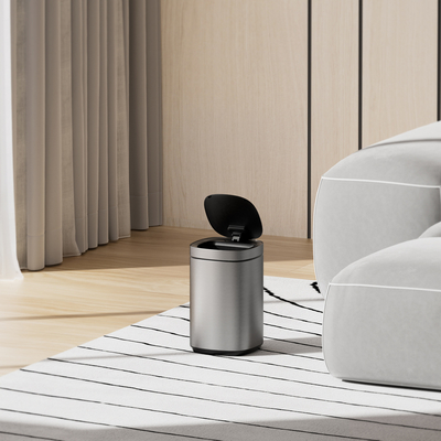 Buy 20L Satin Stainless Steel Smart Sensor Bin Automatic Touchless Household Motion Sensor Trash Can with Sensor Technology online manufacture