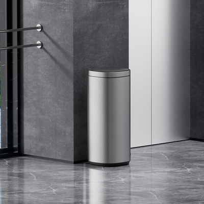 Buy 50L Capacity Stainless Steel Household Automatic Motion Sensor Trash Bin with Smart Sensor and Rolling Cover Type online manufacture