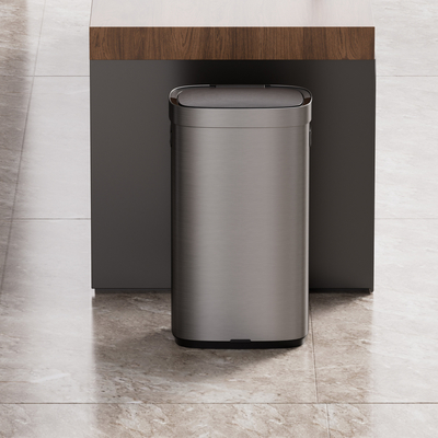 Buy Eco-Friendly 80L Stainless Steel Smart Sensor Trash Bin for Touchless Waste Disposal in Sustainable Office and Kitchen online manufacture