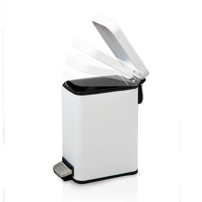 Buy 5L Stainless Steel Foot Pedal Waste Bin Rectangular Shape for Household and Kitchen online manufacture
