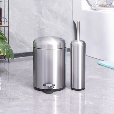 Buy Large Capacity 5L Stainless Steel Waste Bin with Durable Pedal and Rolling Cover online manufacture