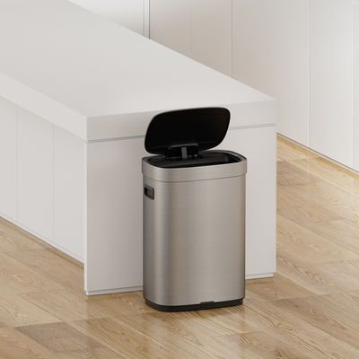 Buy Sensor Control 65L Automatic Touchless Smart Waste Bin for Office Kitchen Lid Opens Automatically Stainless Steel online manufacture