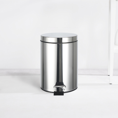 Buy Rolling Cover Foot Pedal Bin Stainless Steel Trash Can in 3L/5L/8L/12L/20L/30L Sizes for Modern and Hygienic Waste Management online manufacture