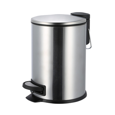 Buy Kitchen Bedroom Home Household Pedal Bin Round Stainless Steel Trash Can with Thin Lid OEM/ODM 3L/5L/12L/20L/30L online manufacture