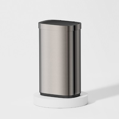 Buy Big Capacity Induction Type Stainless Steel Smart Sensor Trash Can 50L Rectangle Motion Sensor Bin for Kitchen online manufacture