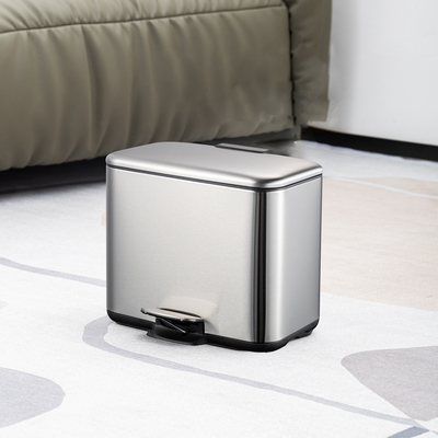 Buy 2 Division 3L*2 Capacity Stainless Steel Recycle Bin for Stylish Waste Management online manufacture