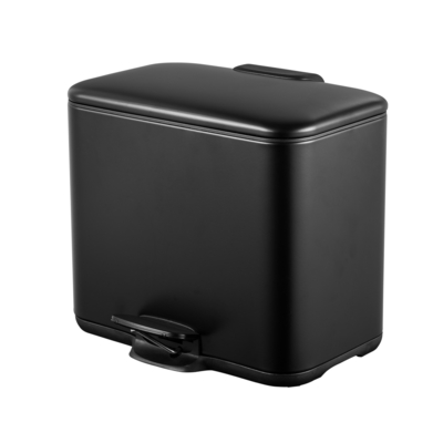 Buy Rectangular Shape Recycling Household Trash Can 3L*2 Stainless Steel Pedal Bin with Rolling Cover Type and Easy Cleaning online manufacture