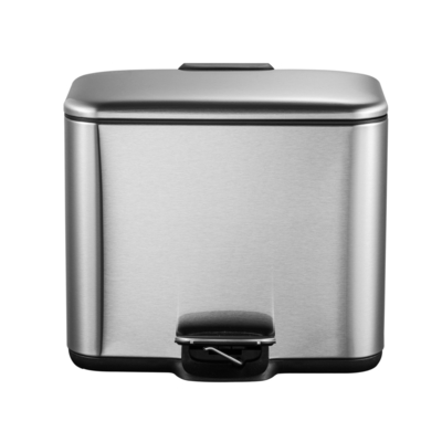 Buy 3L*2 Recycle Bins 2 division Stainless Steel Pedal Bin Rolling Cover Type household Trash Can with finger print proof online manufacture