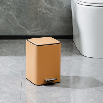 Buy Rectangular Stainless Steel Soft Close Defender Series Waste Bin Trash Can 3/5L Capacity Pedal Operated Anti-Slip Base online manufacture