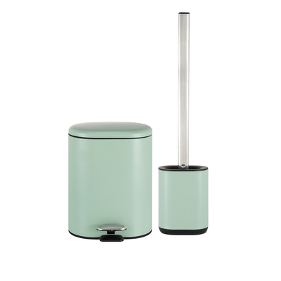 Buy Oval Indoor Room Waste Bin Stainless Steel Big Capacity Rolling Cover Type Pedal Trash Can for Bathroom Household online manufacture
