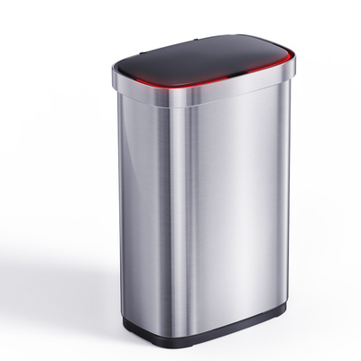 Buy Smart Sensor Automatic 20L 16L Square Touchless Stainless Steel Sensor Trash Bin Intelligent with Batteries Required Yes online manufacture