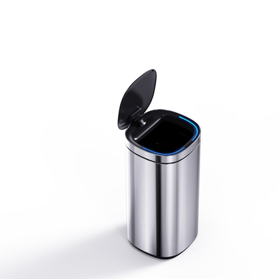 Buy Home Rolling Cover Type Intelligent Contactless Family Sensor Stainless Steel Dustbin Can Waterproof Automatic Smart Trash Bin online manufacture