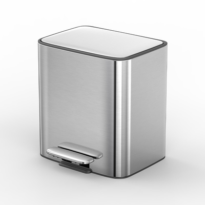 Buy 11.5L*2 Square Stainless Steel Soft Close Pedal Bin for Recycling and Waste Management Space-Saving Solution online manufacture