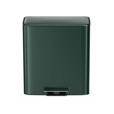 Buy Rolling Cover Type 28L*2 Stainless Steel Soft Close Square Pedal Trash Bin for Office Living Room Waste Bin online manufacture