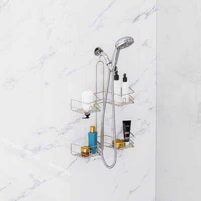 Buy Shower Caddy Hanging Bathroom Organizer Shower Shelf for Inside Shower No Drilling Racks Over Showerhead BathROOM Rack online manufacture