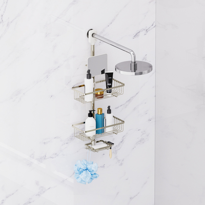 Buy Showerhead Rack With Mirror Shower Caddy Hanging Bathroom Organizer Shower Shelf For Inside Shower No Drilling Racks Over online manufacture