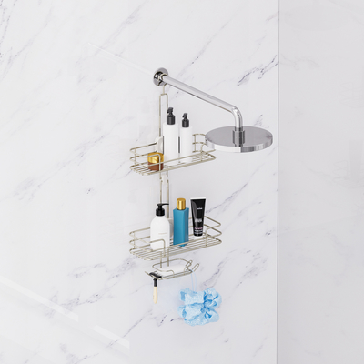 Buy adjustable Shower Caddy Hanging Bathroom Showerhead Rack Organizer Shower Shelf for Inside Shower No Drilling Racks Over online manufacture
